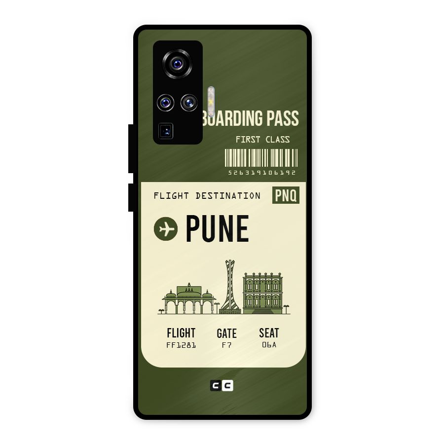 Pune Boarding Pass Metal Back Case for Vivo X50 Pro
