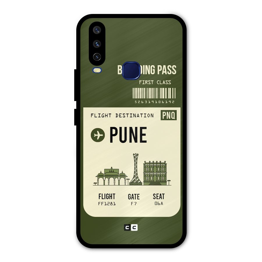 Pune Boarding Pass Metal Back Case for Vivo Y15