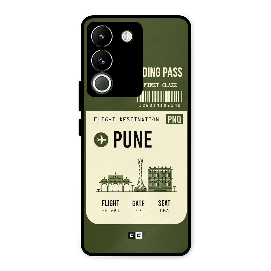 Pune Boarding Pass Metal Back Case for Vivo Y200