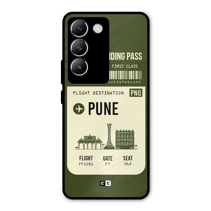 Pune Boarding Pass Metal Back Case for Vivo Y200e