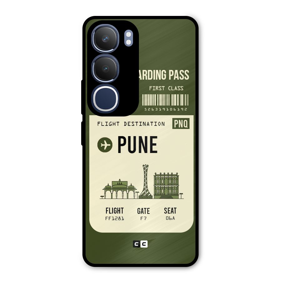 Pune Boarding Pass Metal Back Case for Vivo Y29