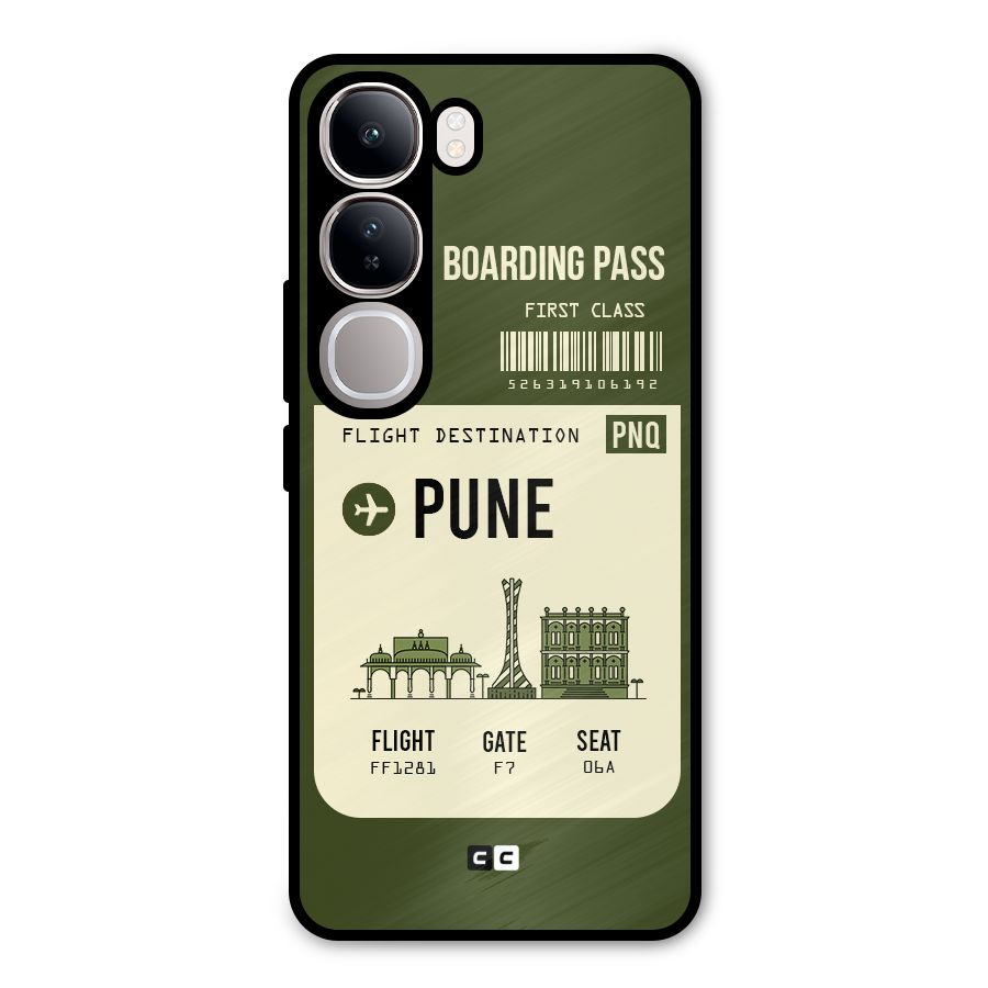 Pune Boarding Pass Metal Back Case for Vivo Y300