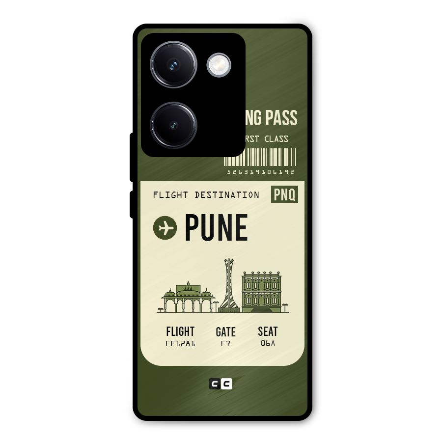 Pune Boarding Pass Metal Back Case for Vivo Y300 Plus