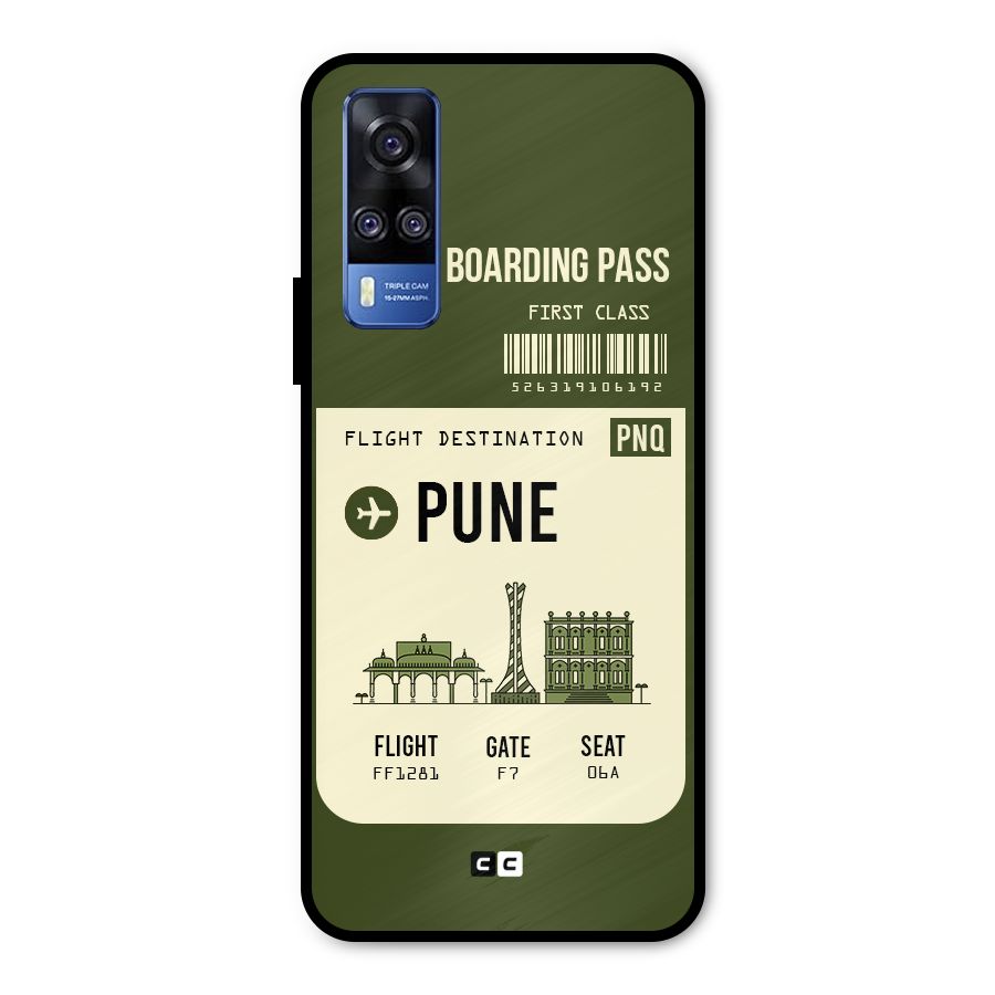 Pune Boarding Pass Metal Back Case for Vivo Y31