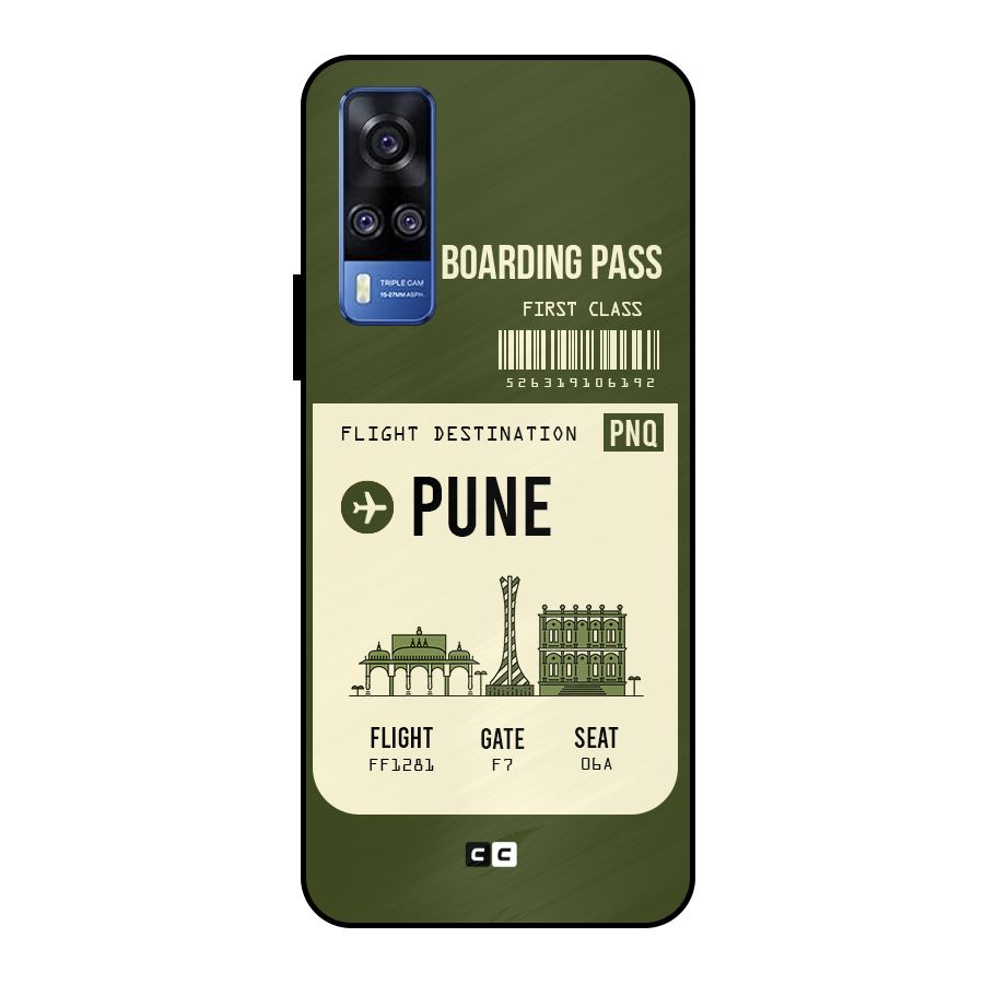 Pune Boarding Pass Metal Back Case for Vivo Y51