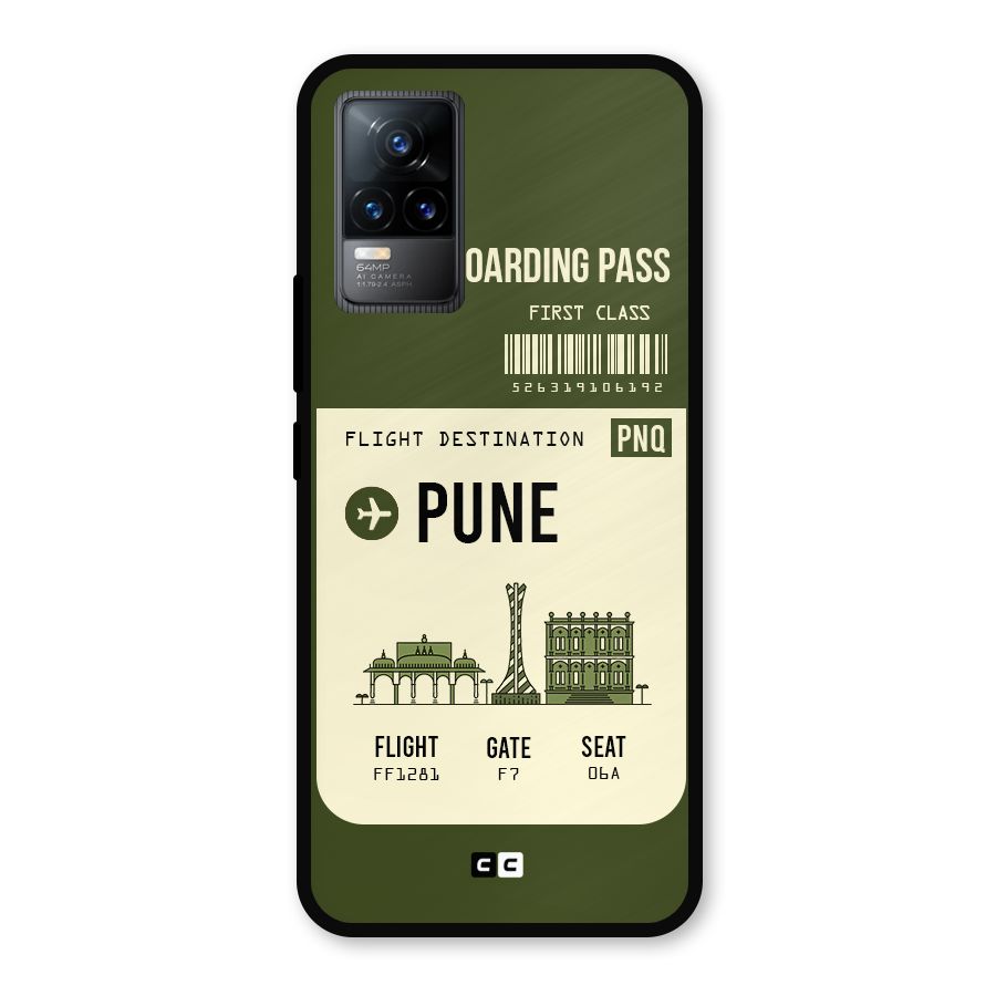 Pune Boarding Pass Metal Back Case for Vivo Y73