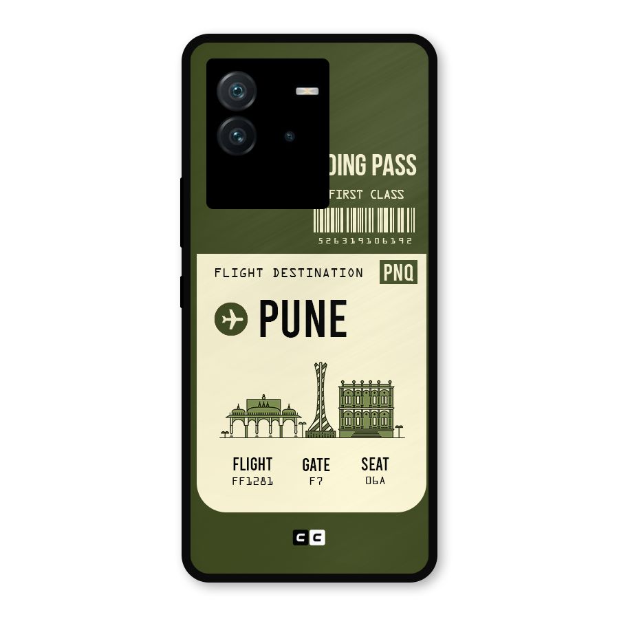 Pune Boarding Pass Metal Back Case for iQOO Neo 6 5G