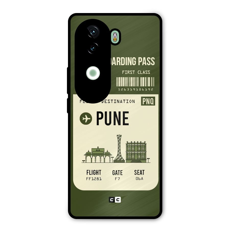 Pune Boarding Pass Metal Back Case for iQOO Z9s