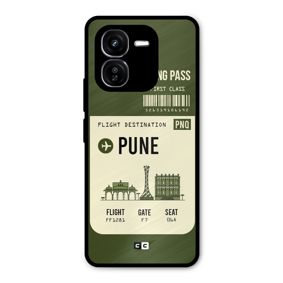 Pune Boarding Pass Metal Back Case for iQOO Z9x