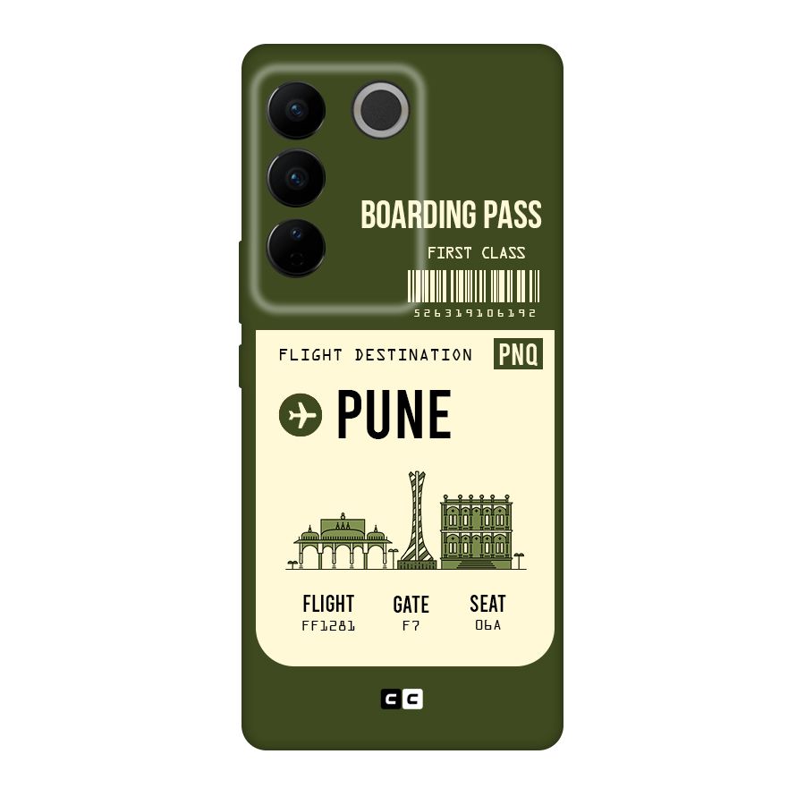 Pune Boarding Pass Original Polycarbonate Back Case for Vivo V27