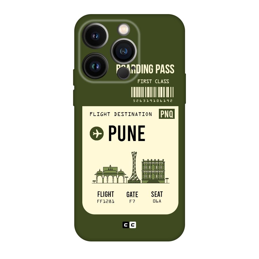 Pune Boarding Pass Original Polycarbonate Back Case for iPhone 14 Pro