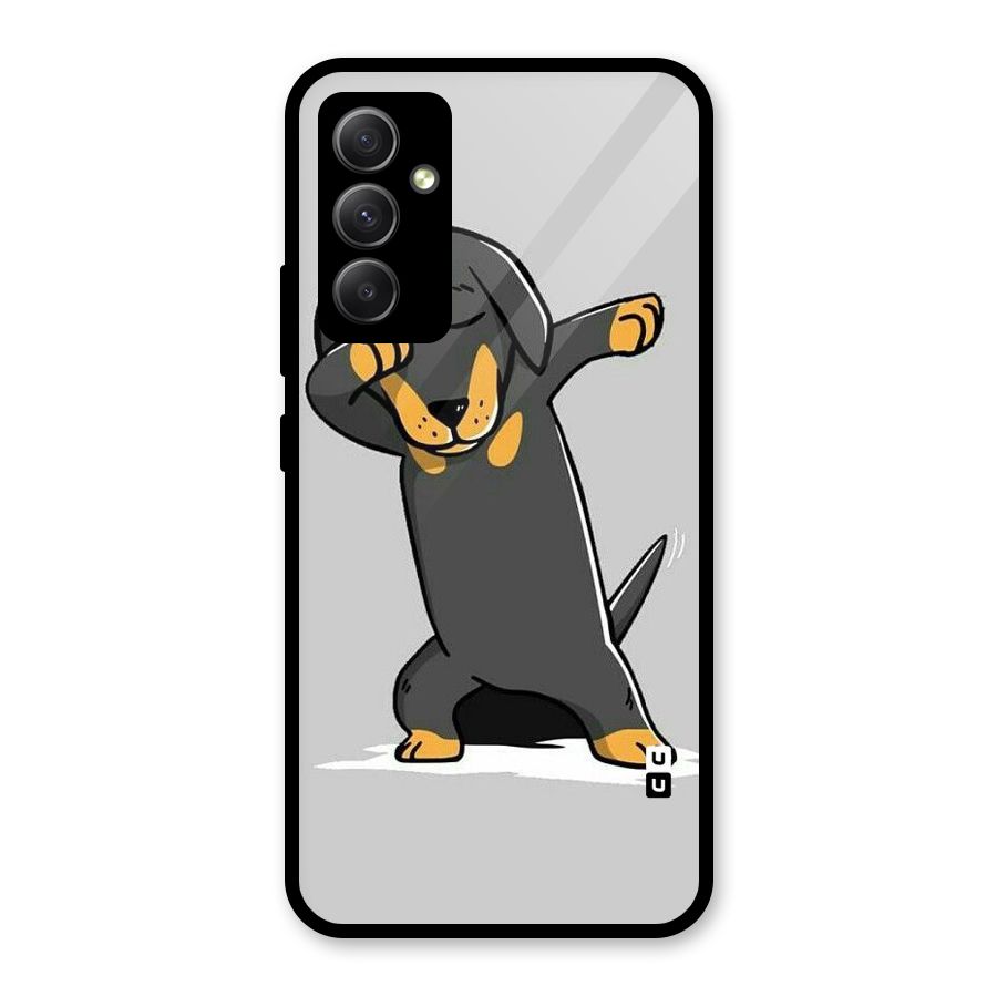 Puppy Dab Glass Back Case for Galaxy A34