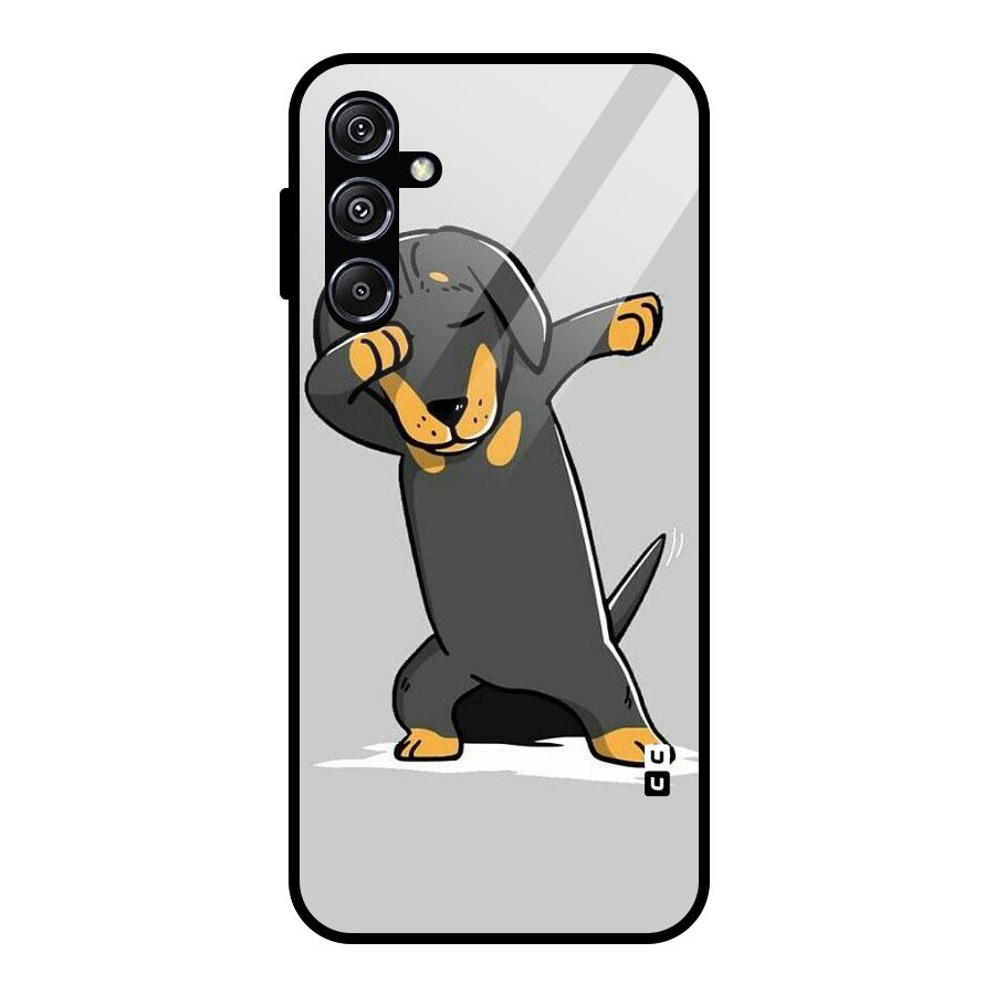 Puppy Dab Glass Back Case for Galaxy M34 5G