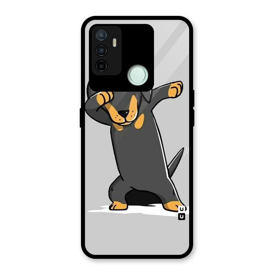 Puppy Dab Glass Back Case for Oppo A53