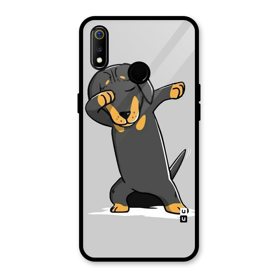 Puppy Dab Glass Back Case for Realme 3i