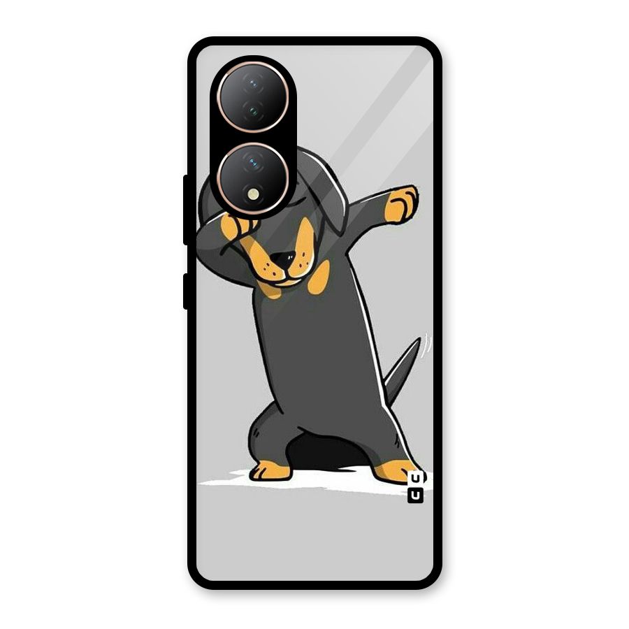 Puppy Dab Glass Back Case for Vivo T2