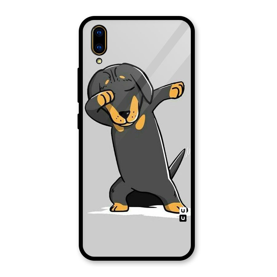 Puppy Dab Glass Back Case for Vivo V11 Pro