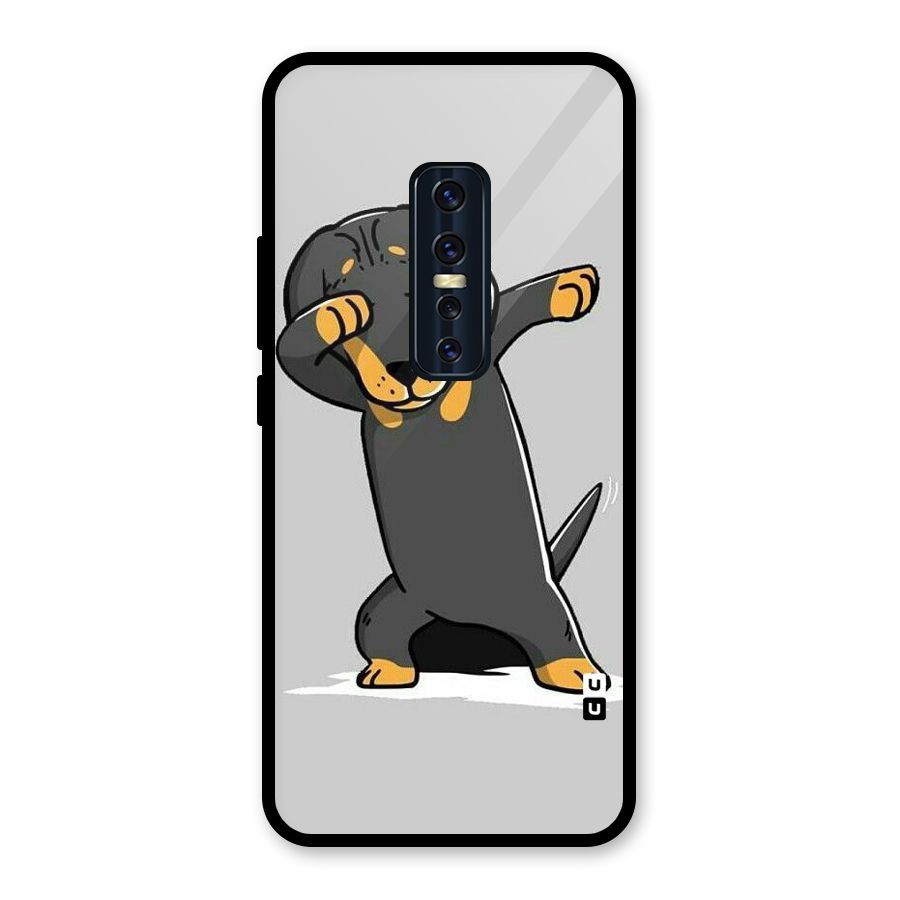 Puppy Dab Glass Back Case for Vivo V17 Pro