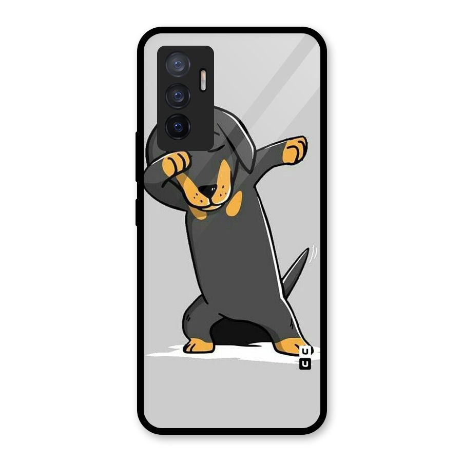 Puppy Dab Glass Back Case for Vivo V23e