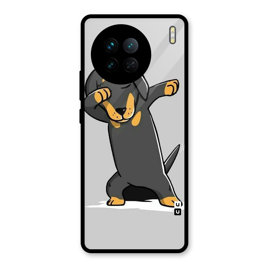Puppy Dab Glass Back Case for Vivo X90