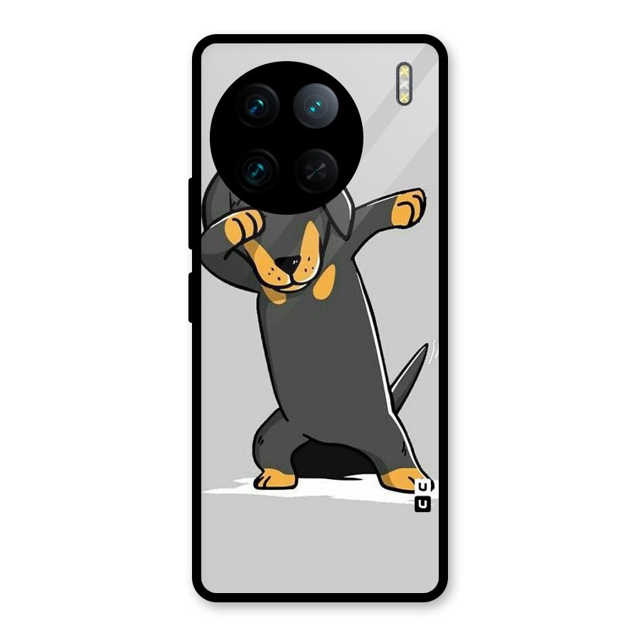 Puppy Dab Glass Back Case for Vivo X90 Pro