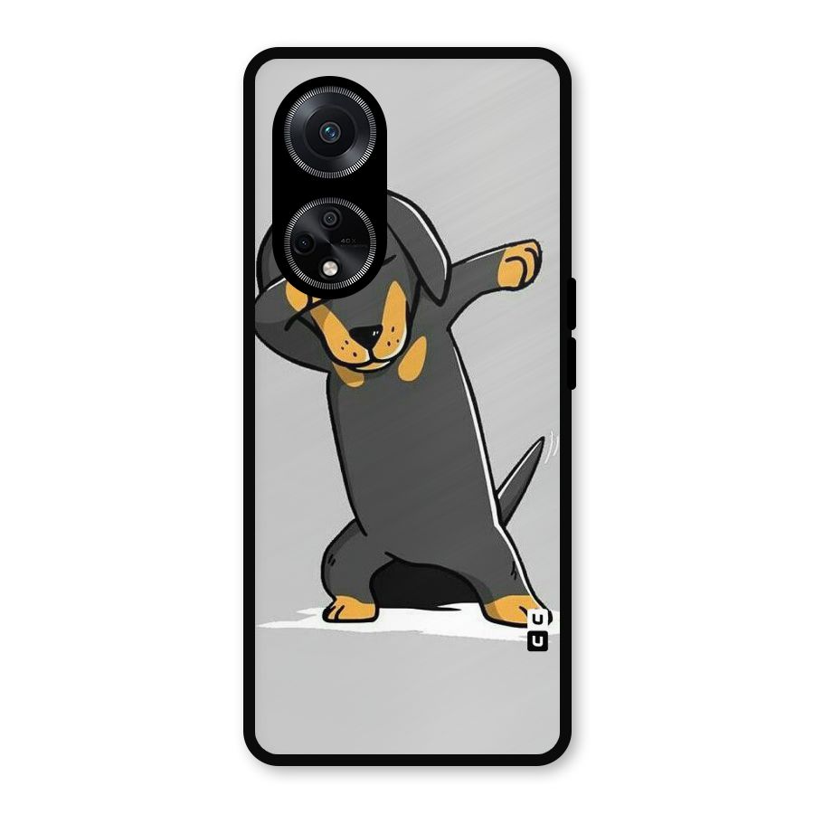 Puppy Dab Metal Back Case for Oppo F23