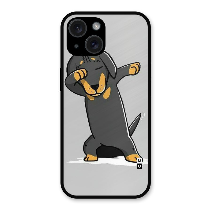 Puppy Dab Metal Back Case for iPhone 15