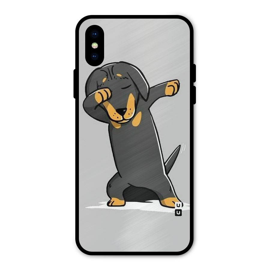 Puppy Dab Metal Back Case for iPhone X