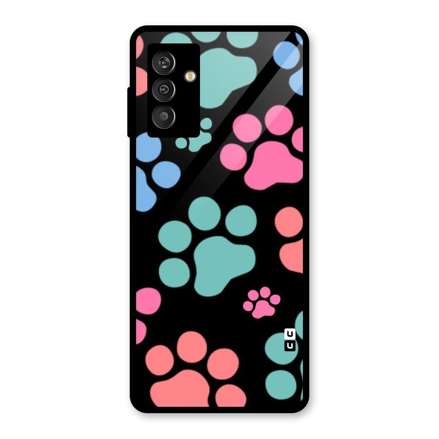 Puppy Paws Glass Back Case for Galaxy M13