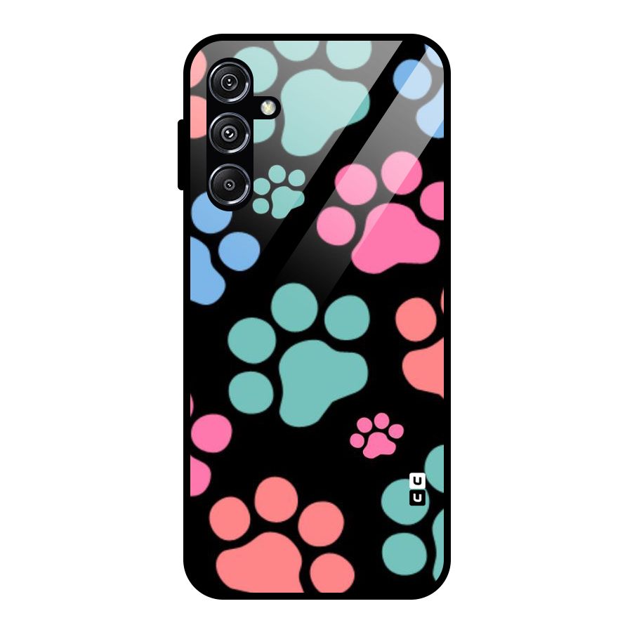Puppy Paws Glass Back Case for Galaxy M34 5G