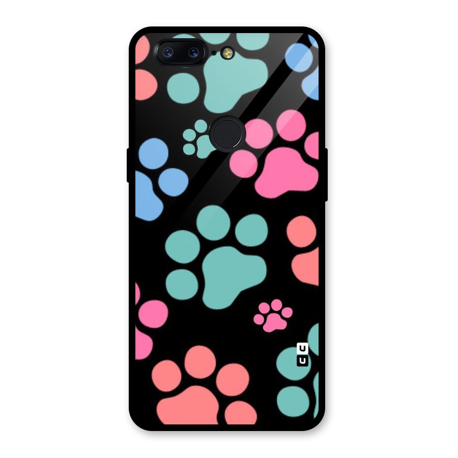 Puppy Paws Glass Back Case for OnePlus 5T