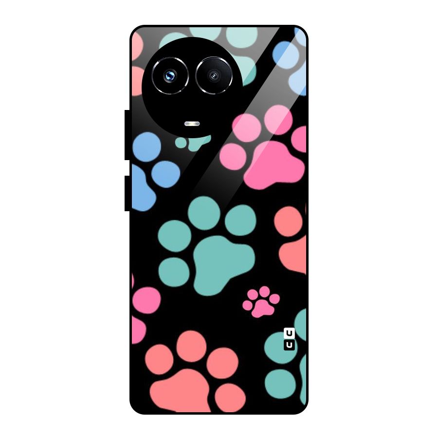 Puppy Paws Glass Back Case for Realme 11X