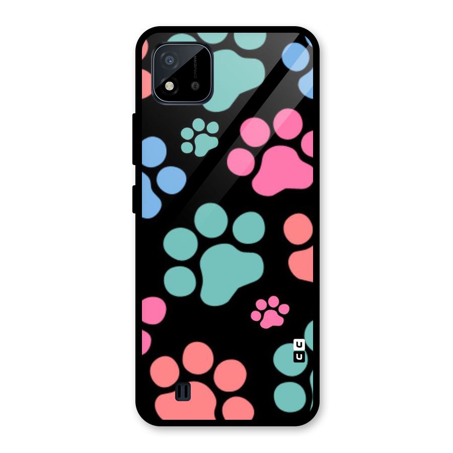 Puppy Paws Glass Back Case for Realme C11 2021