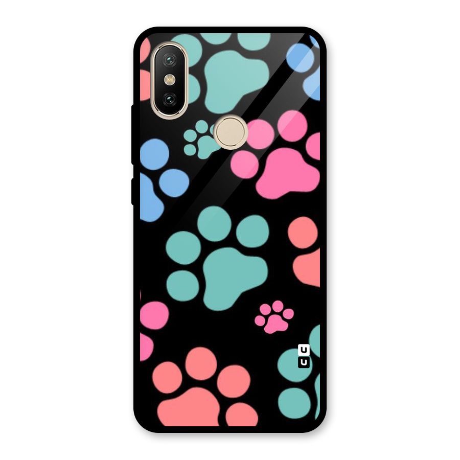 Puppy Paws Glass Back Case for Redmi A2