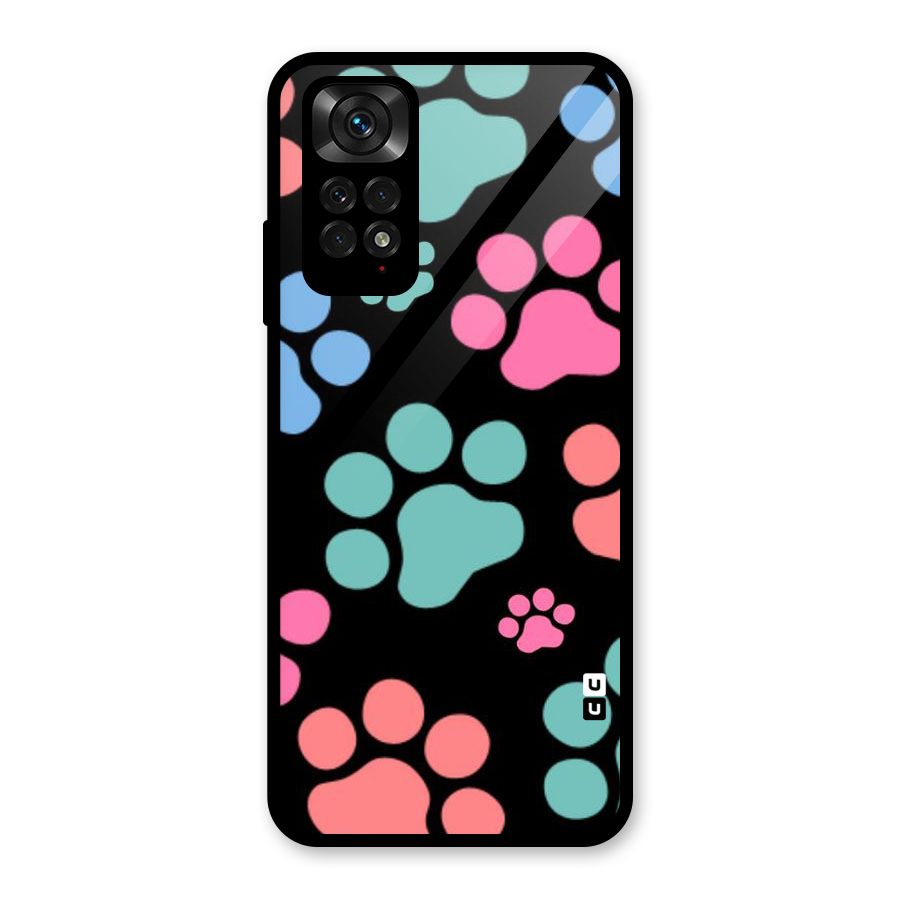 Puppy Paws Glass Back Case for Redmi Note 11S