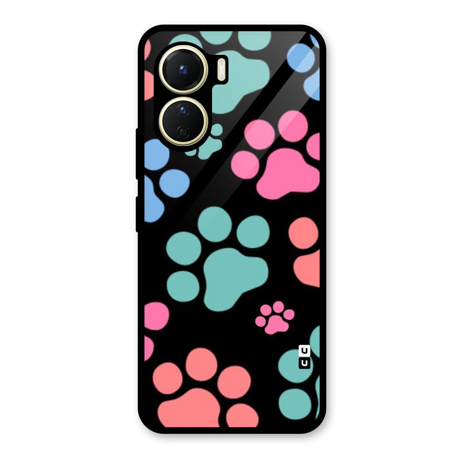 Puppy Paws Glass Back Case for Vivo Y56