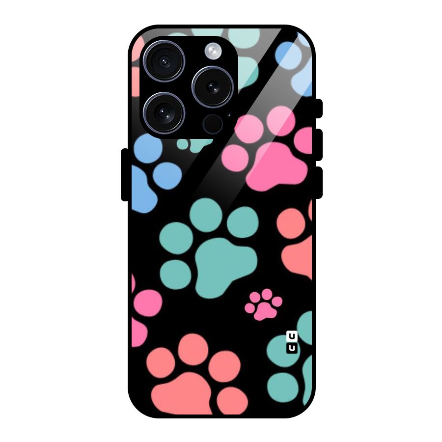 Puppy Paws Glass Back Case for iPhone 15 Pro