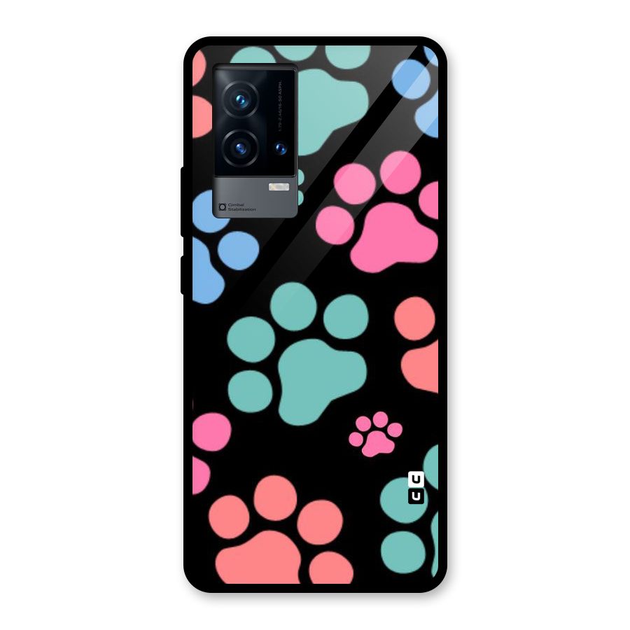 Puppy Paws Glass Back Case for iQOO 9 5G