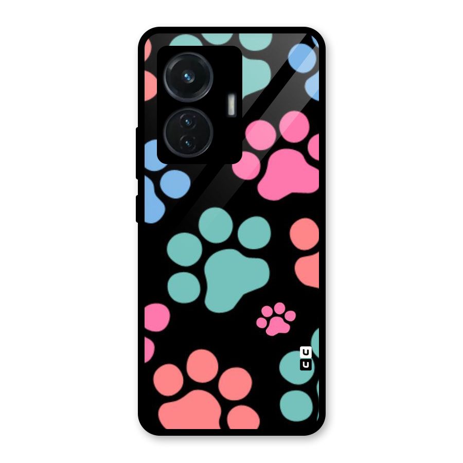 Puppy Paws Glass Back Case for iQOO Z6 44W