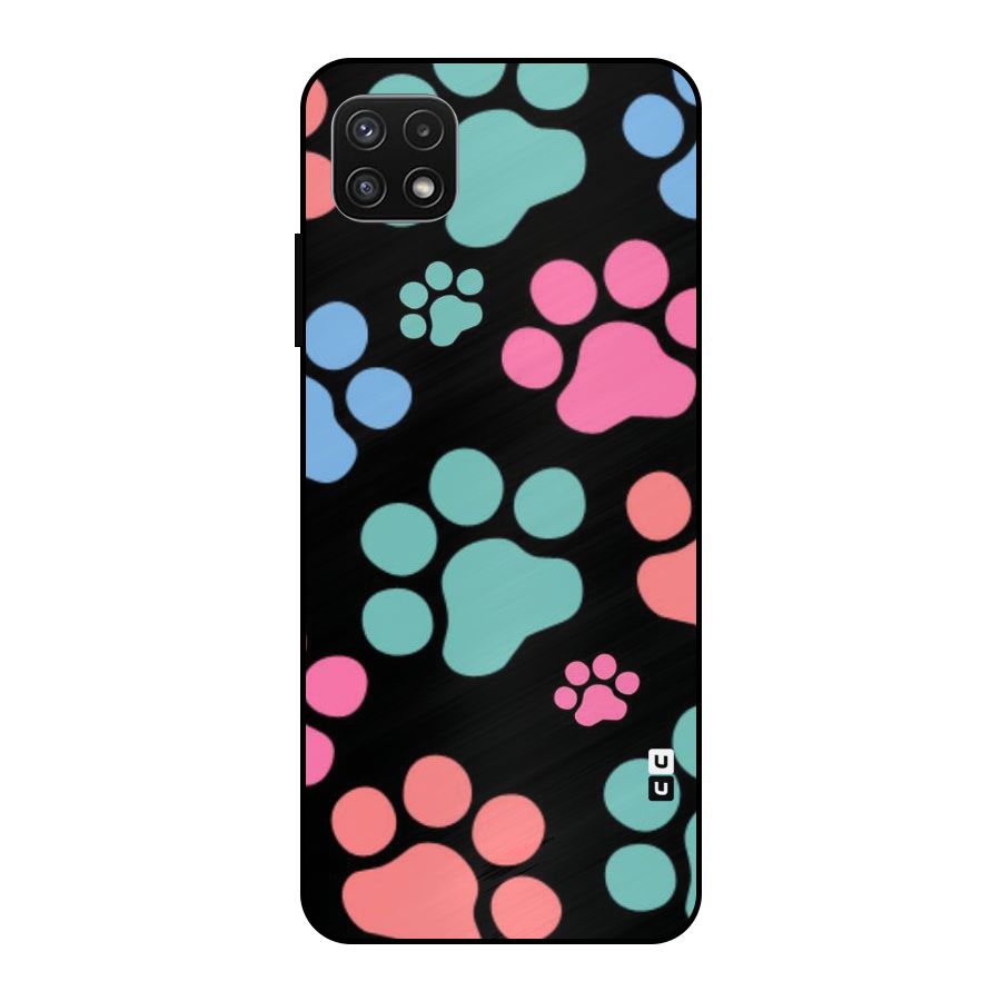 Puppy Paws Metal Back Case for Galaxy A22 5G