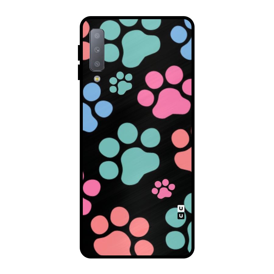 Puppy Paws Metal Back Case for Galaxy A7 (2018)