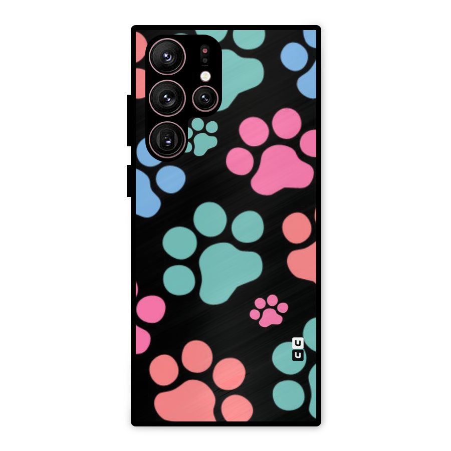 Puppy Paws Metal Back Case for Galaxy S22 Ultra 5G