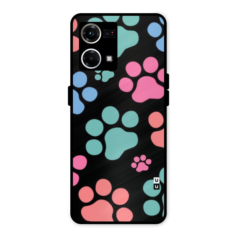 Puppy Paws Metal Back Case for Oppo F21 Pro 4G