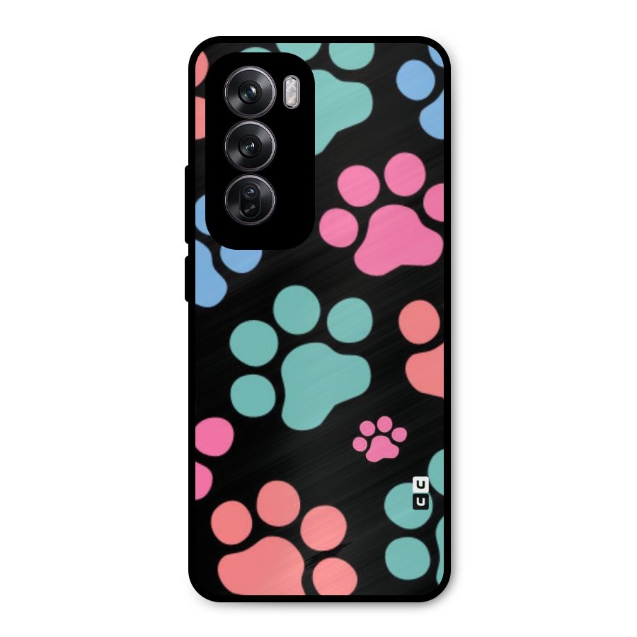 Puppy Paws Metal Back Case for Oppo Reno12 Pro