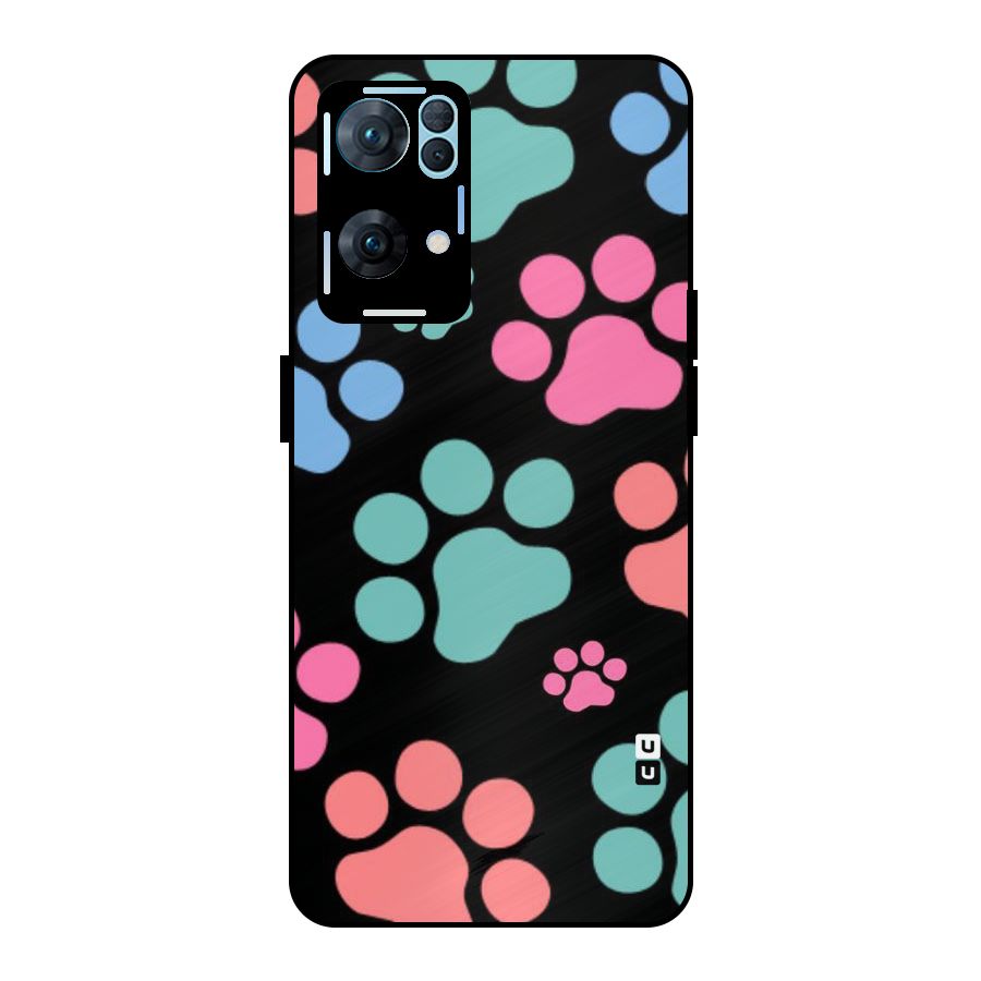 Puppy Paws Metal Back Case for Oppo Reno7 Pro 5G