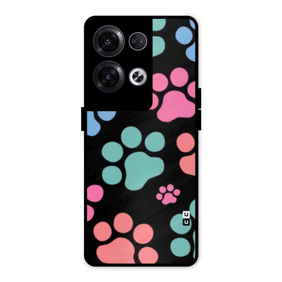 Puppy Paws Metal Back Case for Oppo Reno8 Pro 5G
