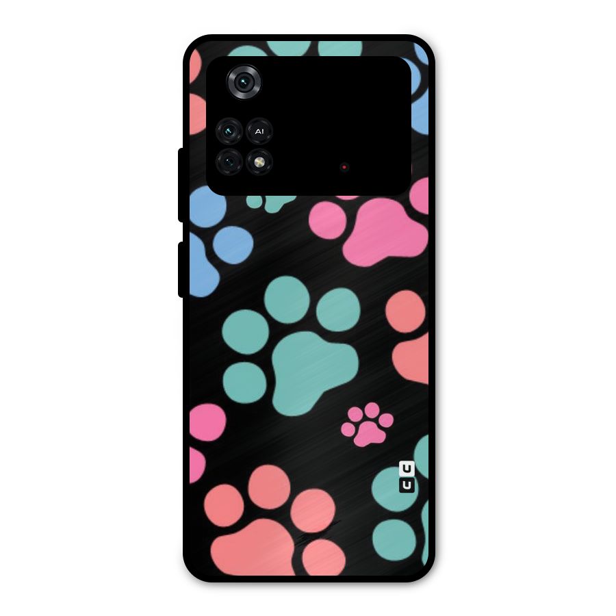 Puppy Paws Metal Back Case for Poco M4 Pro 4G