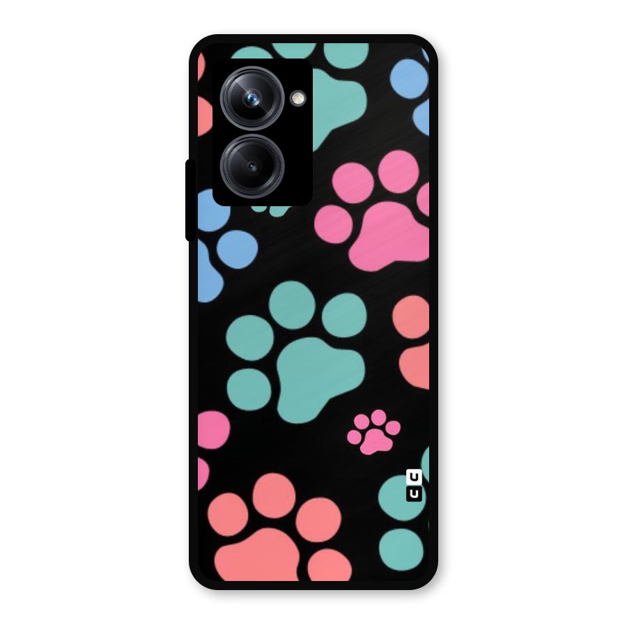 Puppy Paws Metal Back Case for Realme 10 Pro