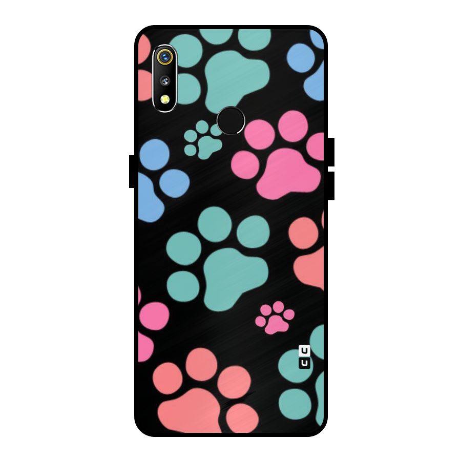 Puppy Paws Metal Back Case for Realme 3