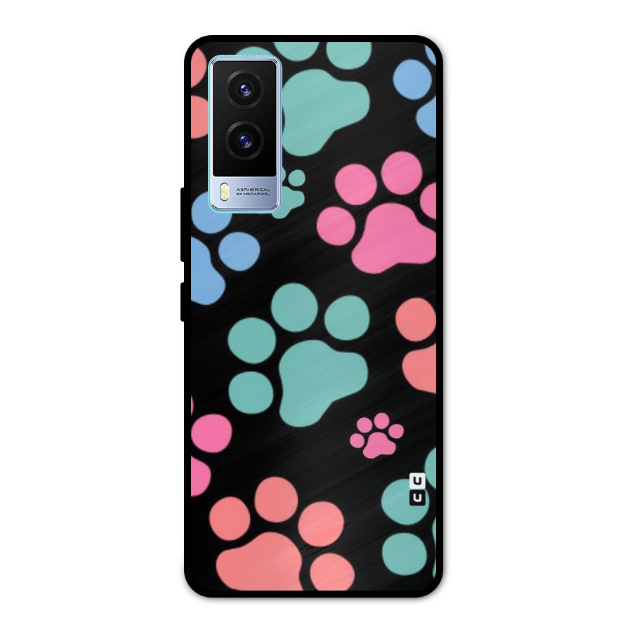 Puppy Paws Metal Back Case for Vivo V21e 5G